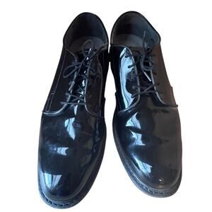 Bates Men’s Black Patent Leather Oxford Dress Shoes - 12